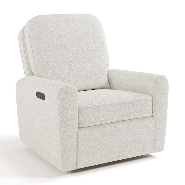 Amalfi Ivory Boucle Deluxe Power Recliner Swivel Glider