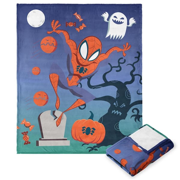Marvel Spiderman Scary Scene Silk Touch Multi-Color Throw Blanket