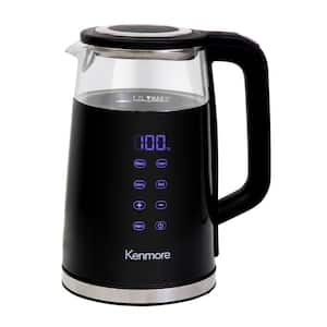 Double-Walled Glass Electric Kettle 1.7L, Digital Temperature Control with 4 Pre-Sets, Black