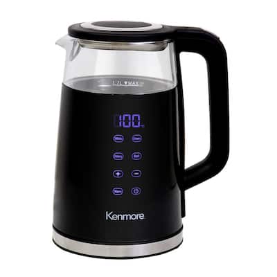 KENMORE Kenmore Digital Cordless Electric Kettle 1.7L, Stainless Steel, Adjustable  Temperature, Rapid Boil KKTK1.7S - The Home Depot