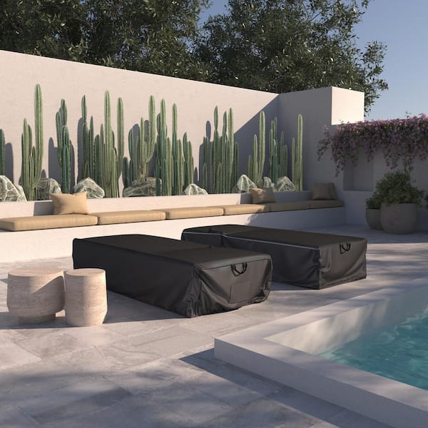 California Umbrella Heavy Duty Water Resistant Vented 82 in. L x 32 in. W Patio Chaise Lounge Cover