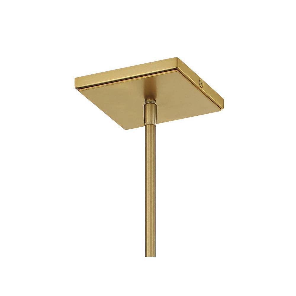 Coal and Soft Brass 8-Light Aluminum Pendant for Indoor/Outdoor Use