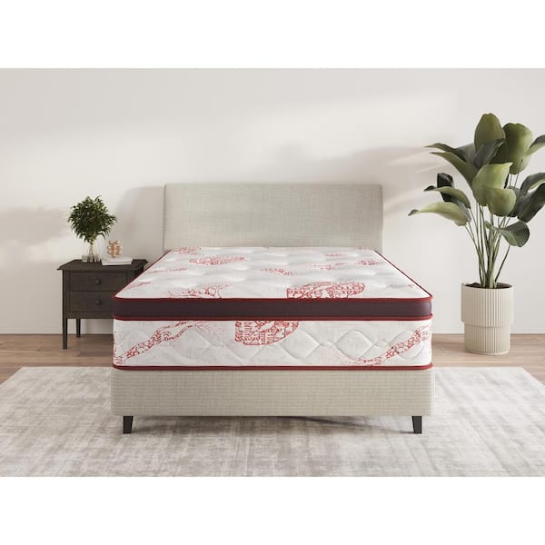 Queen Medium Firm Hybrid 13 in. Edge to Edge Pocket Coil Bed in A Box Ottopedic Mattress