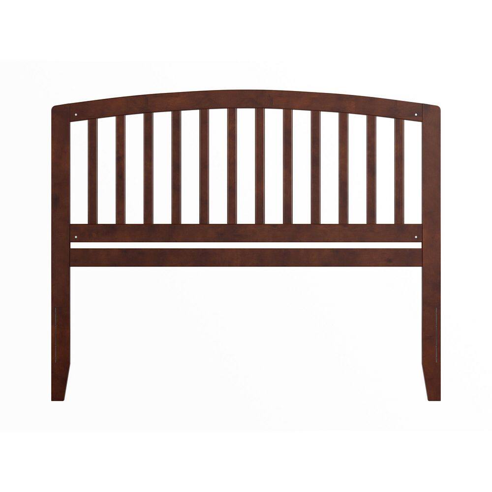 Richmond Queen Walnut Wood Headboard with Mission Slats