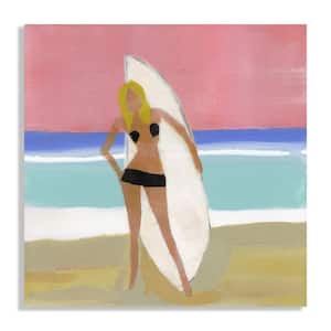 Surfer Girl I by Kate Mancini Unframed Canvas Art Print 24 in. x 24 in.