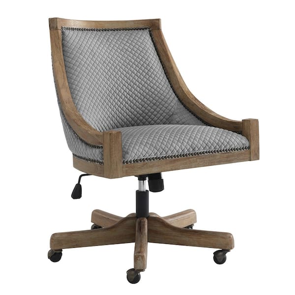 Linon Home Decor Wimberley Gray Quilted Office Chair