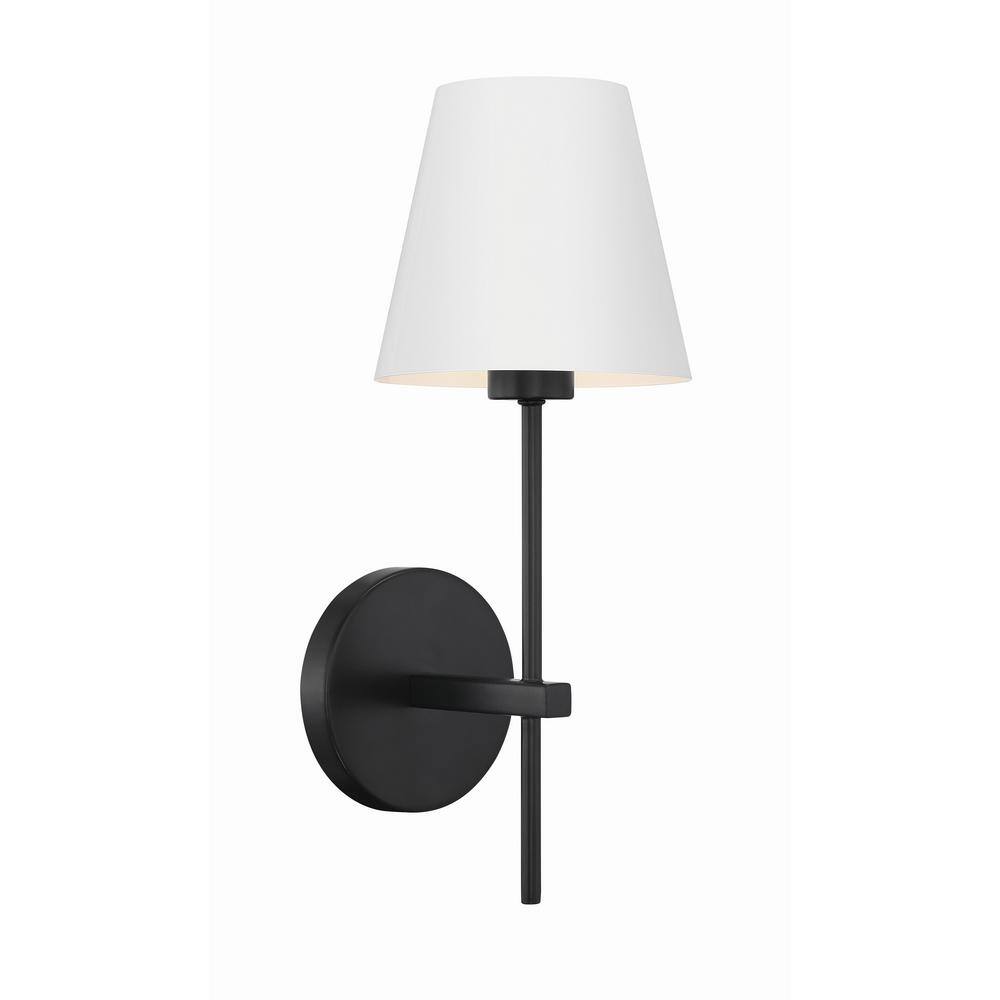 Xavier Matte Black Steel Cylinder Dimmable Wall Sconce