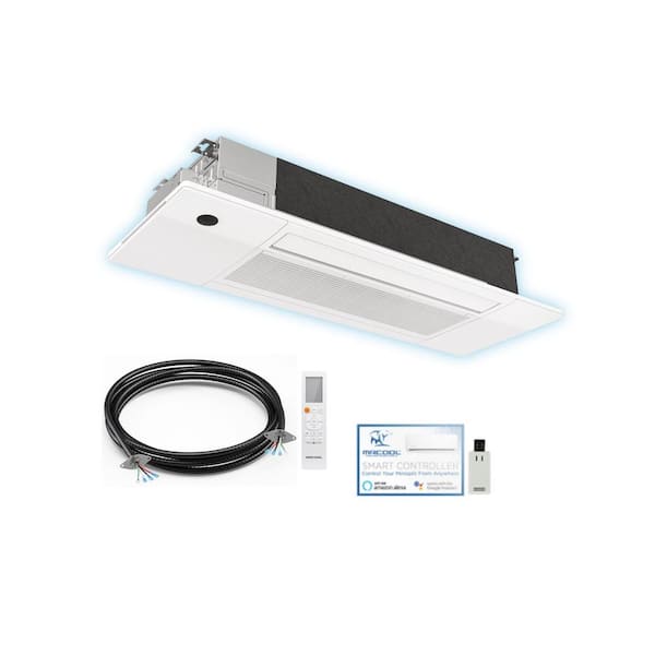 MRCOOL 9,000 BTU 0.75-Ton Cassette Mini Split Air Handler Only w/25 ft DIY Pro Comm Cable/Remote/Smart Controller - 230V