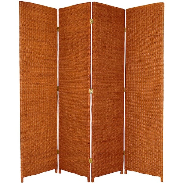 Oriental Furniture 6 ft. Honey 4-Panel Room Divider