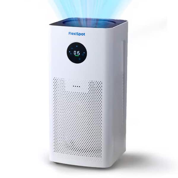 Edendirect 2118 sq. ft. H13 True HEPA Personal Air Purifier in White, with Triple-Stage Filtration, Smart Monitoring, Ultra-Quiet