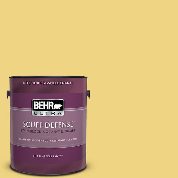 BEHR ULTRA 1 gal. #380D-4 Feather Gold Extra Durable Eggshell Enamel Interior Paint & Primer