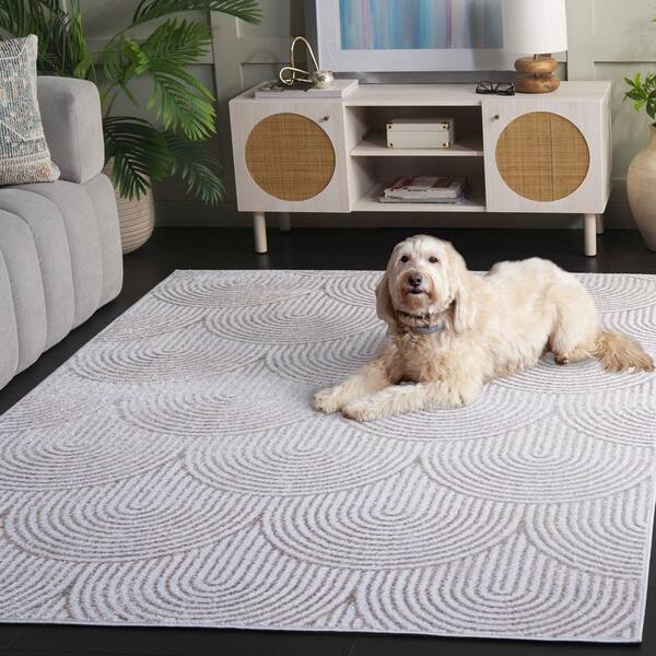 SAFAVIEH Maya Ivory/Beige 9 ft. x 12 ft. Geometric Arches