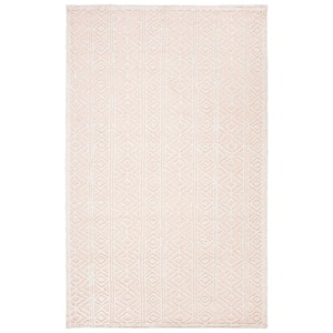 Trace Beige/Pink 9 ft. x 12 ft. Striped Diamond Area Rug