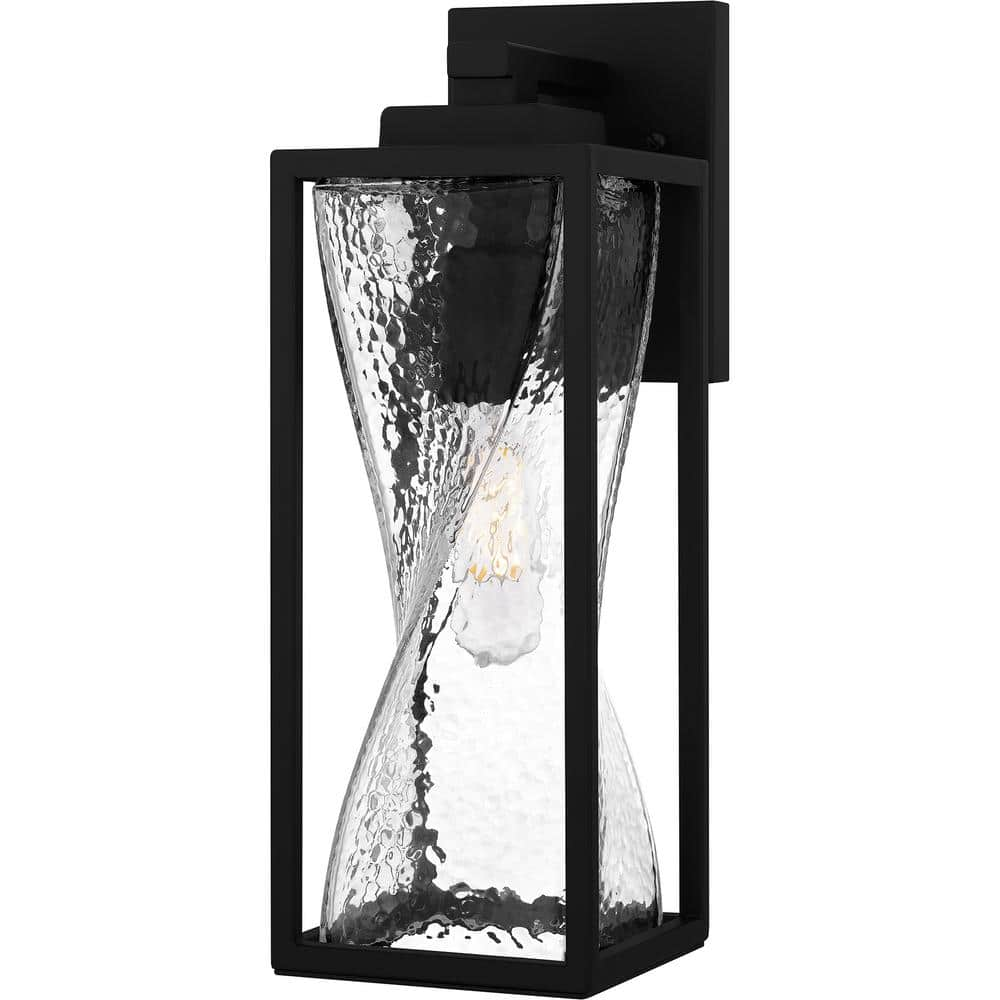 Quoizel Zarah 14.25 in. Matte Black Outdoor Hardwired Wall Lantern ...