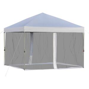 10 ft. x 10 ft. White Pop-Up Portable Canopy