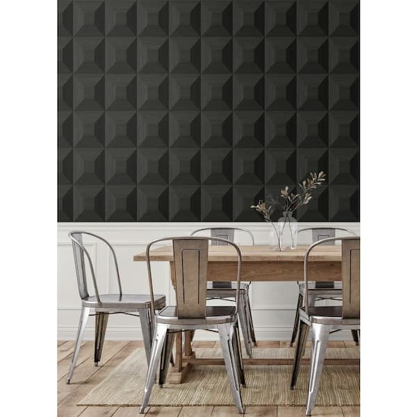 40.5 sq. ft. Blacksmith Quadrant Geo Vinyl Peel and Stick Wallpaper Roll