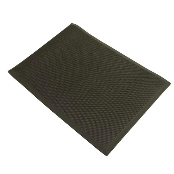 Black 36 in. x 36 in. Rubber Anti-Fatigue Comfort Mat