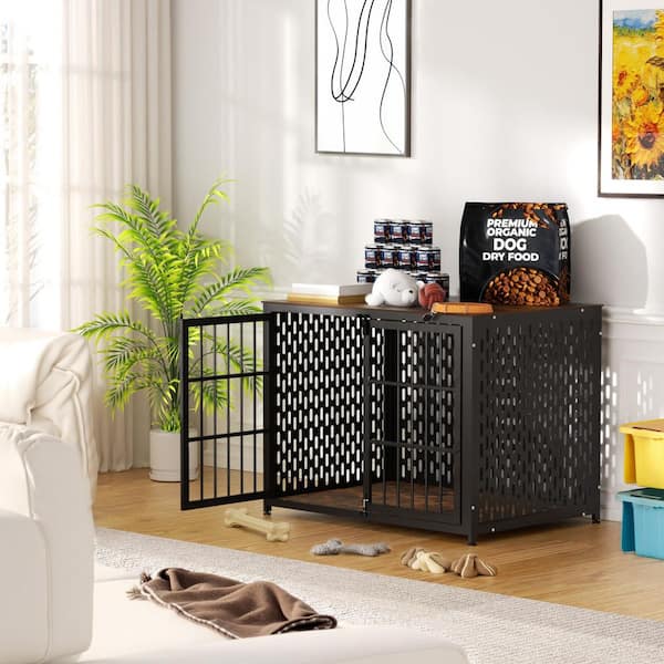 Antique Black 42 in. Accent Cabinet Office Storage Cabinet