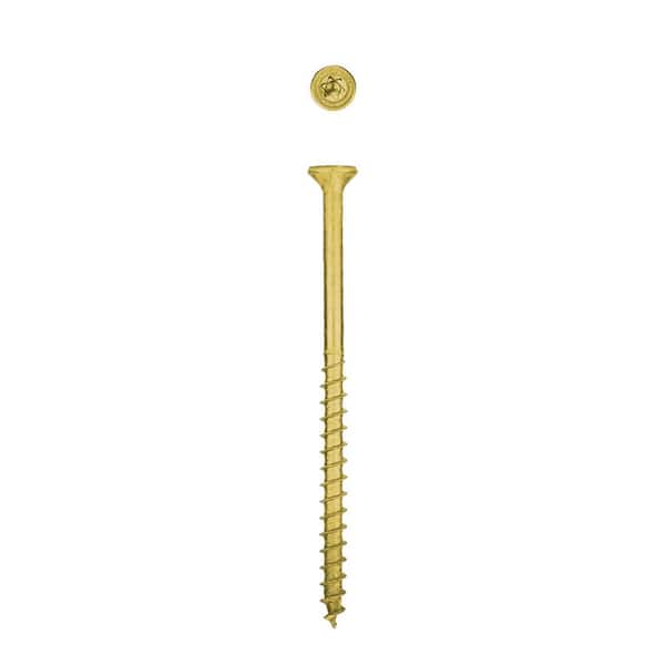 #14 x 4 in. Interior Construction Framing Torx T-Star Plus Flat Head Wood Screws (1000-Piece) Bulk Pail Bit Included