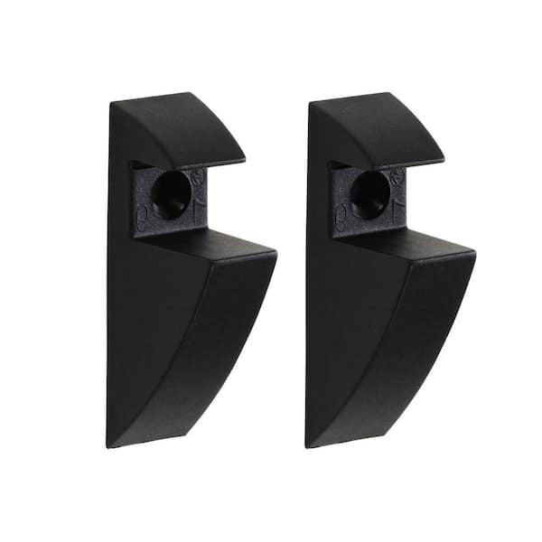 CLIP 0.75 in. Black Decorative Shelf Bracket (2-Pack)