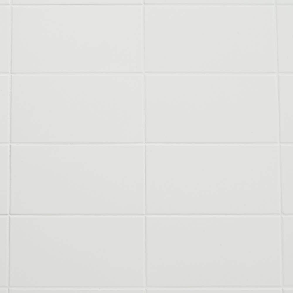 Tarin 4" x 8" White Matte Ceramic Subway Tile