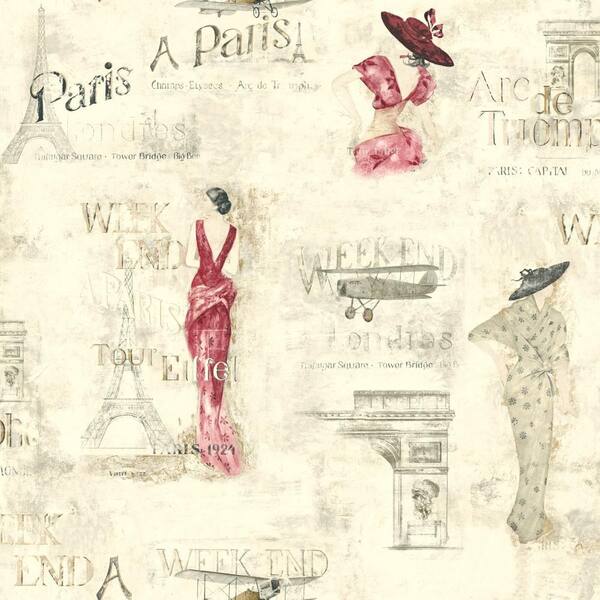 York Wallcoverings Weekend In Paris Wallpaper