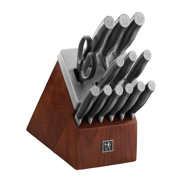Aiheal Knife Set, 14 Pieces Stainless Steel Cutlery Knife Block Set with  Acrylic Knife Holder, Hollow Handler Kitchen Knife Set 