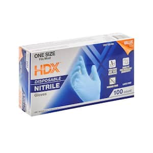 Blue 3.5 mil Disposable Nitrile 1-Size Fits Most (100-Count)