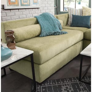 Urban Square 47 in. Green Chenille Polyester 2 Seats Loveseat with Rolled Comfort Pillow