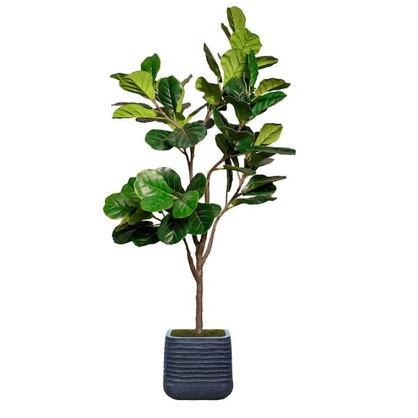 VINTAGE HOME Vintage Home Artificial Faux Fig Tree 75 in. Large Fake Plant Real Touch with Eco Planter