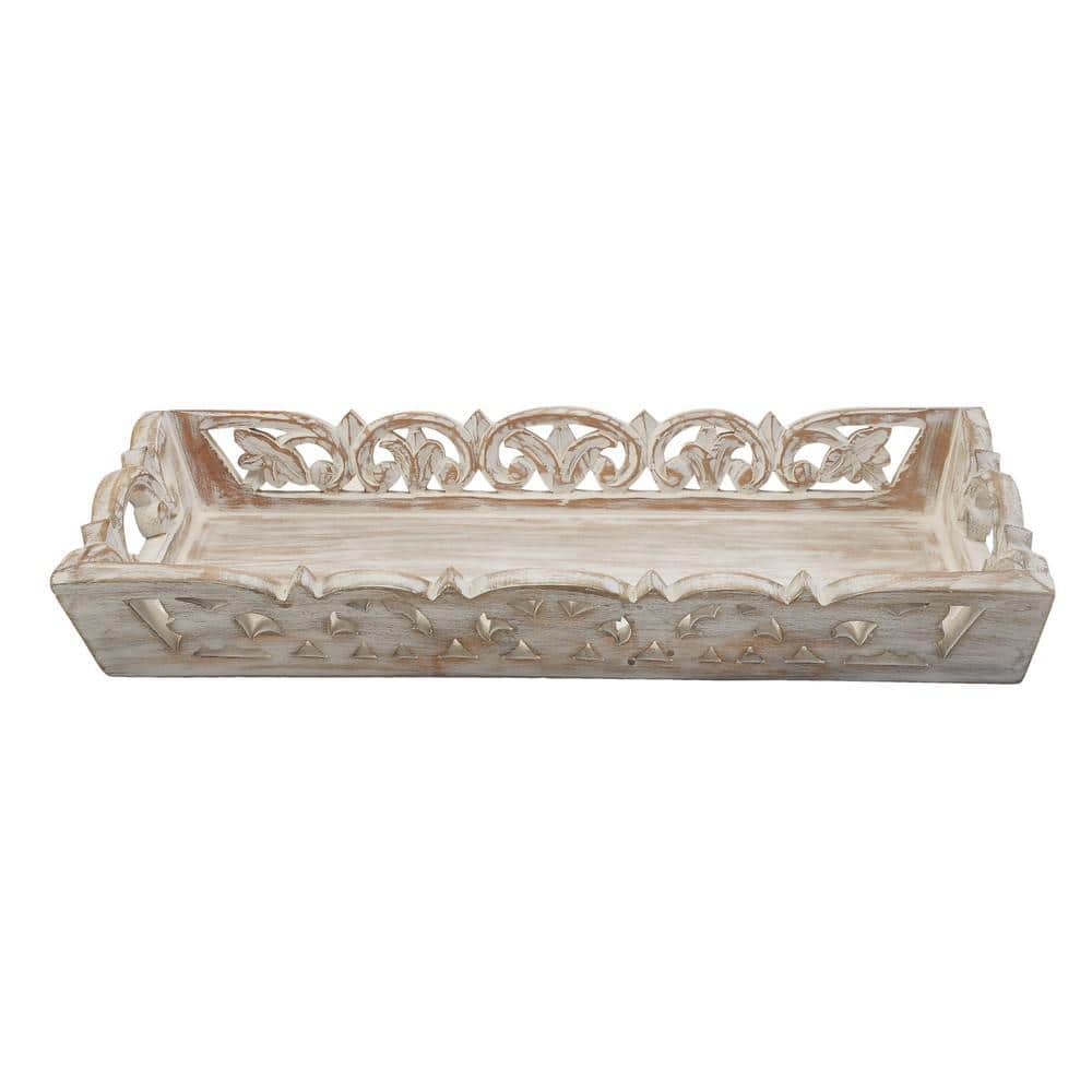20 in. H x 10 in. W x 2.5 in. D Rectangle Natural Brown / White Rustic Farm