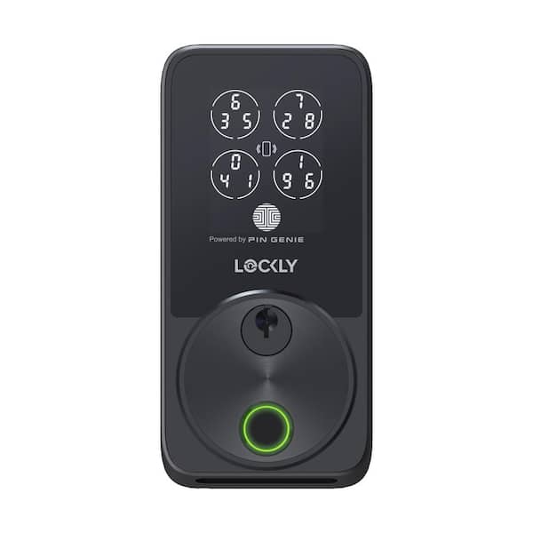 Lockly Secure Pro Zeno Series Matte Black Deadbolt WiFi Smart Lock, Biometric Fingerprint, RFID, Keypad, Siri/Alexa/Google