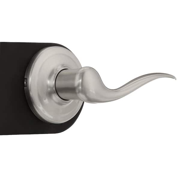 Tustin Satin Nickel Right-Handed Half-Dummy Door Lever with Microban  Antimicrobial Technology