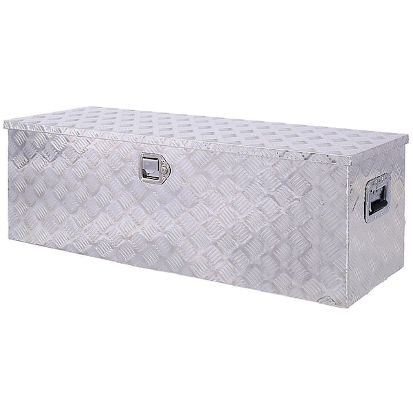 46 Gal. Silver Aluminum Deck Box