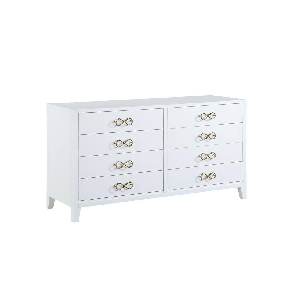 Best Master Furniture Bradbury 8 - Drawer Modern White Dresser 33 In. H ...