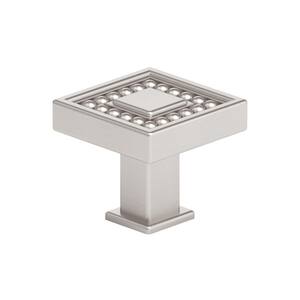 Torcello Collection 1-5/16 in. (33 mm) x 1-5/16 in. (33 mm) Brushed Nickel Transitional Cabinet Knob