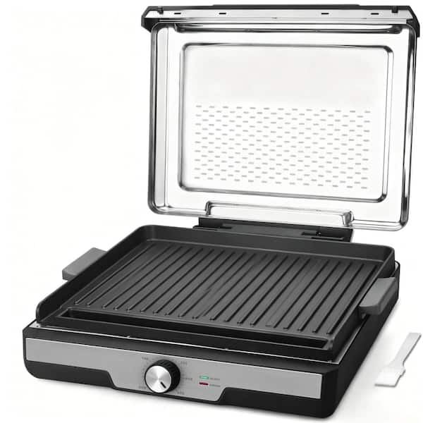 16.3 in Smokeless Indoor Grill with Removable Plates Graphite 1-Piece