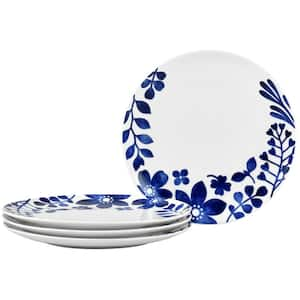 Sandefjord 11 in. (Blue) Porcelain Coupe Dinner Plates, (Set of 4)