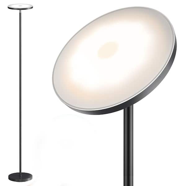 32-Watt 3000Lumen LED Stepless Dimmable Floor Lamp Remote Control Modern Torchiere Standing Lamp 69 in. Tall