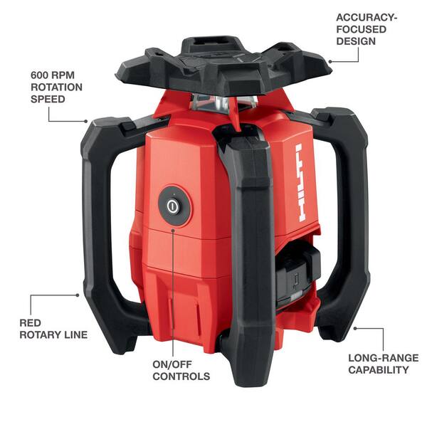 Hilti PR 4 22-Volt 980 ft. Cordless Red Rotary Laser Level with