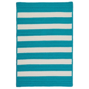 Baxter Turquoise  Doormat 2 ft. x 3 ft. Braided Indoor/Outdoor Patio Area Rug