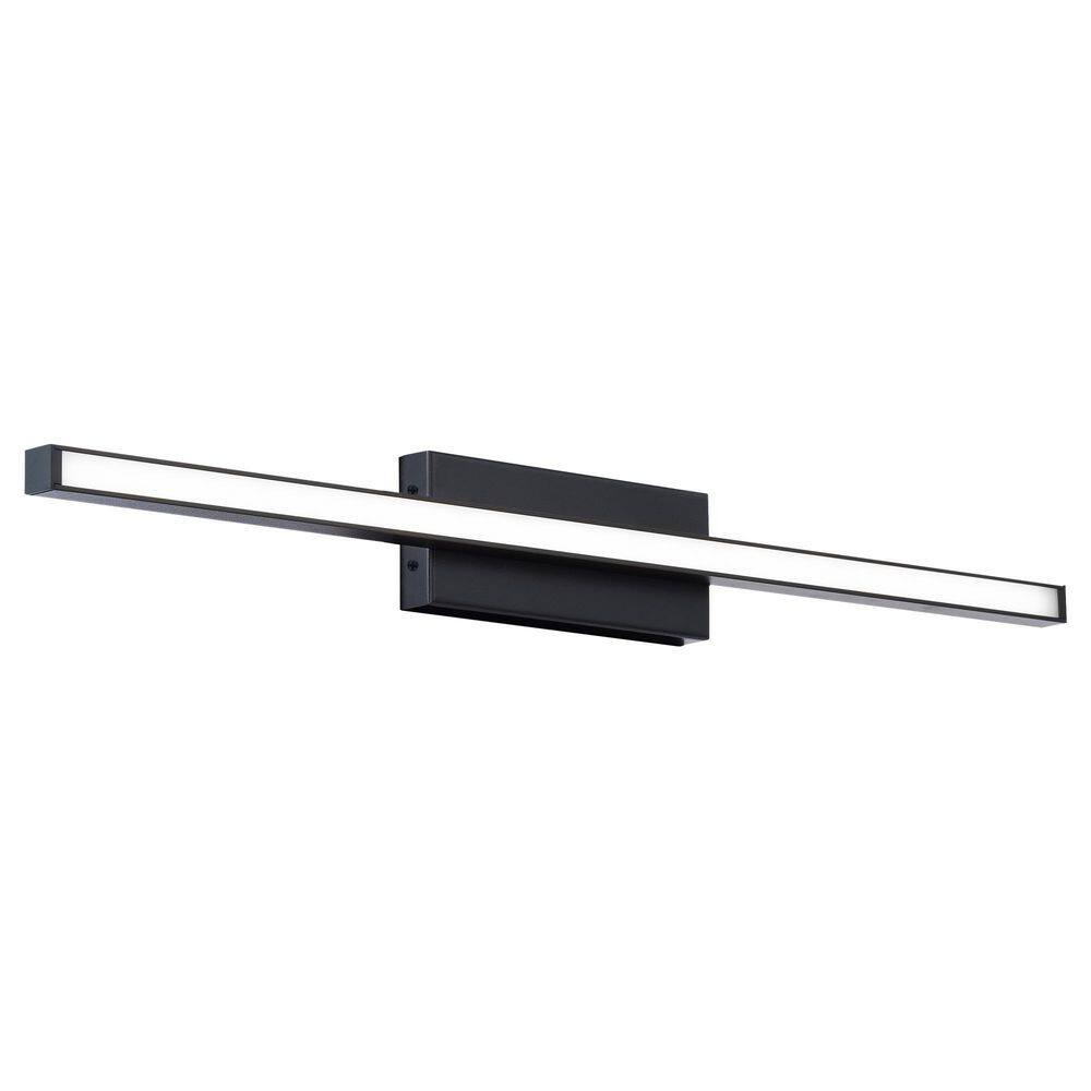 Parallax 24 in. 1-Light Black LED Vanity Light Bar with Selectable ...