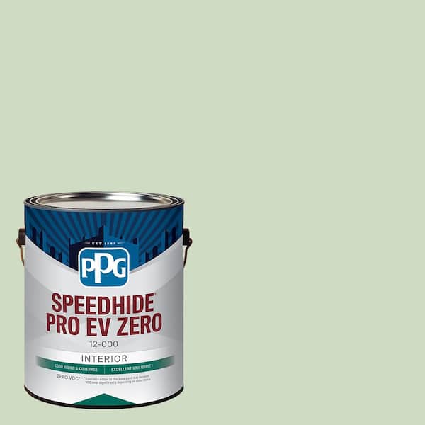 Speedhide Pro EV Zero 1 gal. PPG1121-3 Pale Moss Green Semi-Gloss Interior Paint