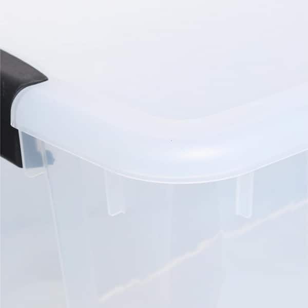 Sterilite 70 Qt Clear Plastic Stackable Storage Bin w/ White Latch Lid, 16  Pack, 16pk - Gerbes Super Markets