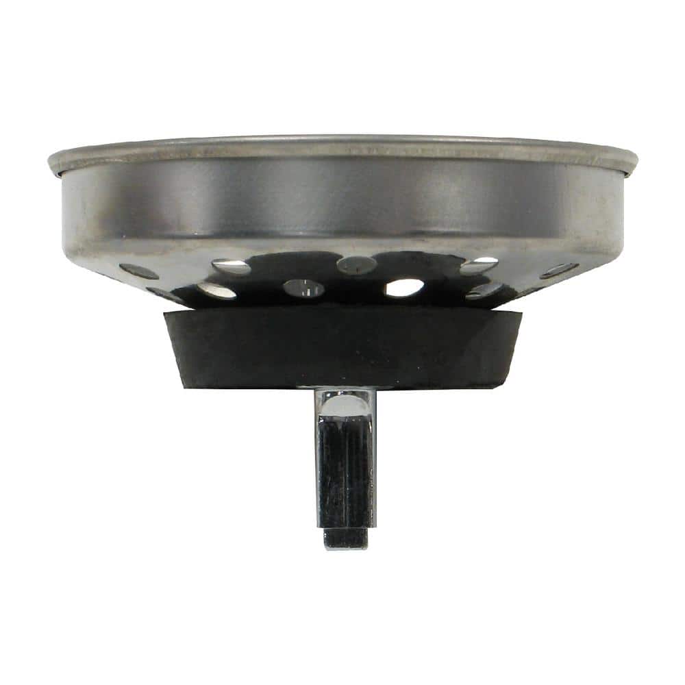 Chrome Round Plastic and Stainless Steel Kitchen Sink Drain