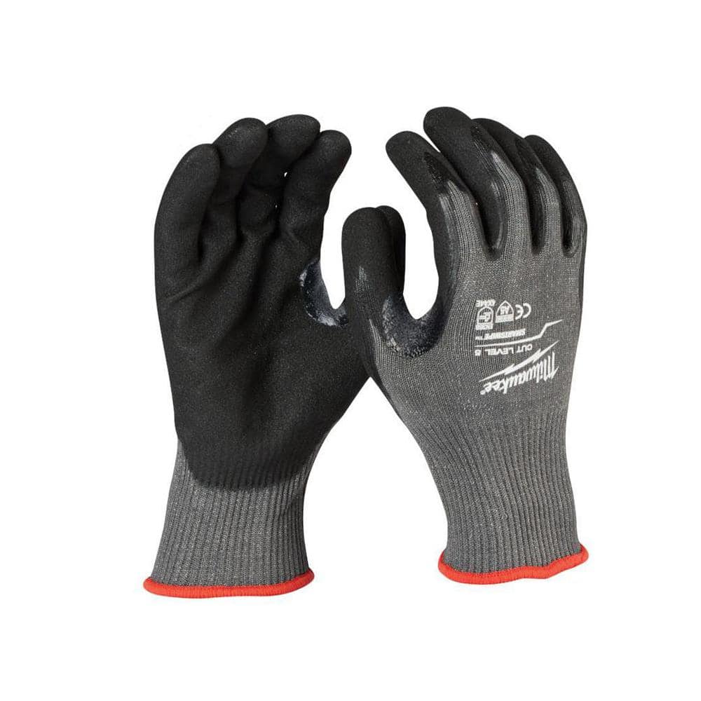 Milwaukee Small Gray Nitrile Level 5 Cut Resistant Dipped Work Gloves  48-22-8950 - The Home Depot