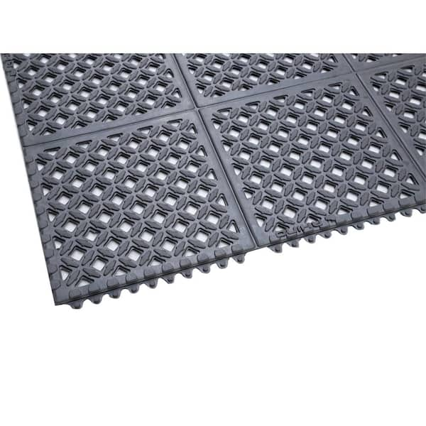 A1HC 35.43 in. x 35.43 in. Anti Fatigue Rubber Restaurant/Kitchen