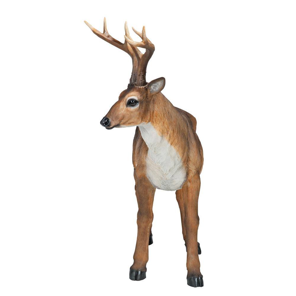 Large Brown Resin Buck Deer Garden Statue