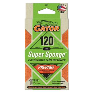 Super Sponge 3 in. x 5 in. x 1 in. Fine 120-Grit Sanding Sponge