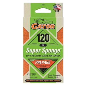 Super Sponge 3 in. x 5 in. x 1 in. Fine 120-Grit Sanding Sponge
